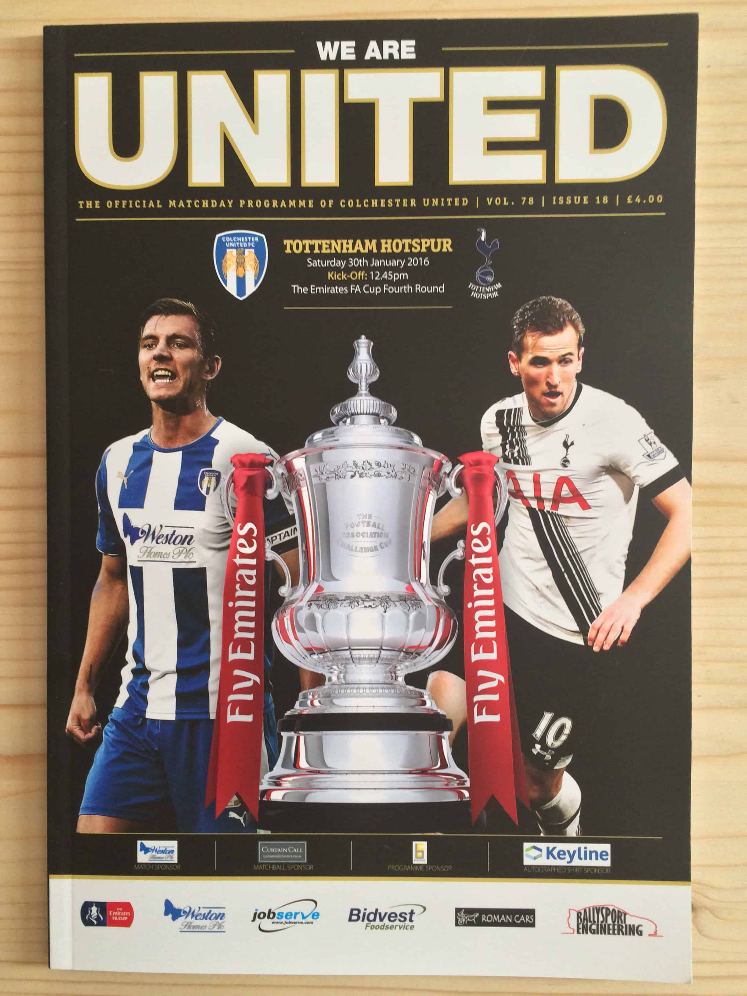 Colchester United FC v Tottenham Hotspur FC